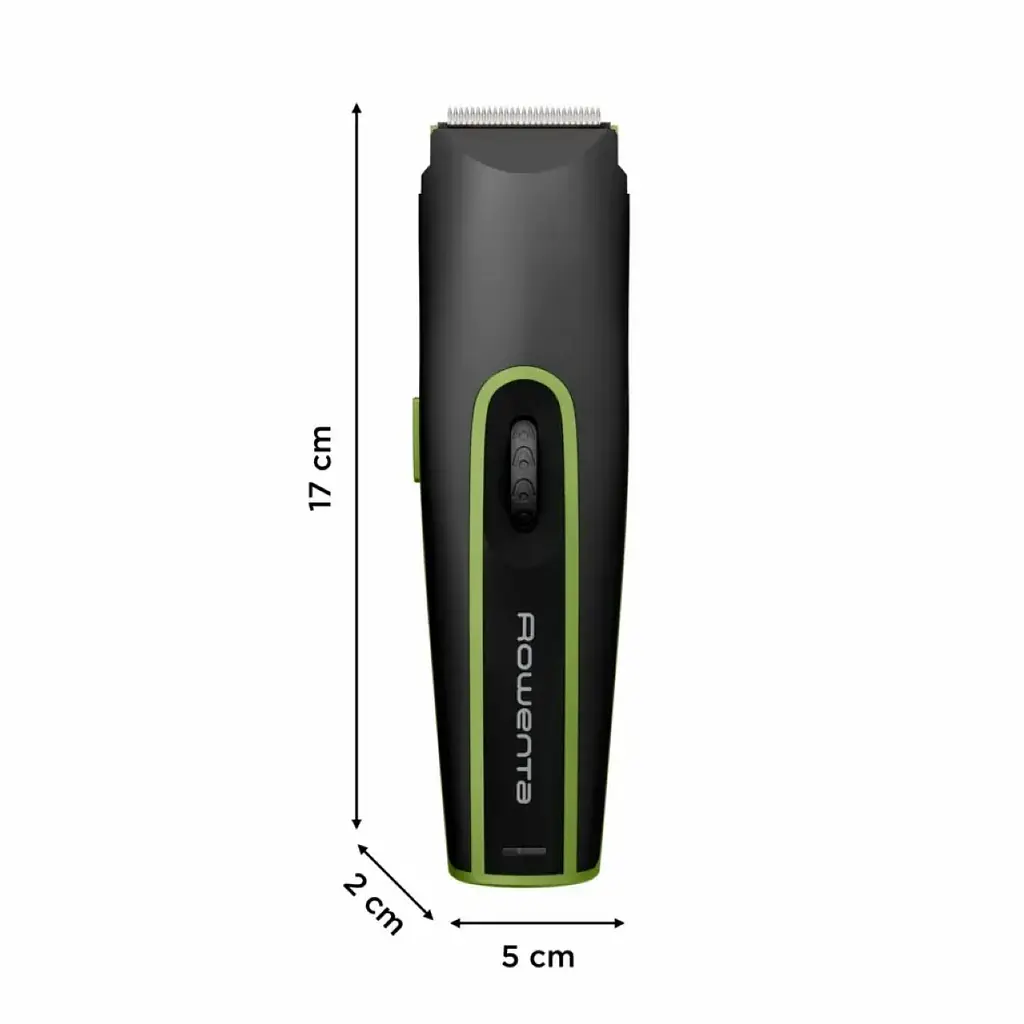 Машинка для стрижки Rowenta Nomad Sport Collection, акум., роторний мотор, насадок-2, кейс, сталь, чорно-зелений - фото 3