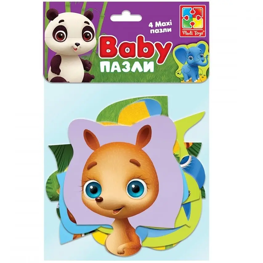 Бебі максі пазли Vladi Toys Малюк зможе Зоопарк 12 елементів (VT1722-18) - фото 2
