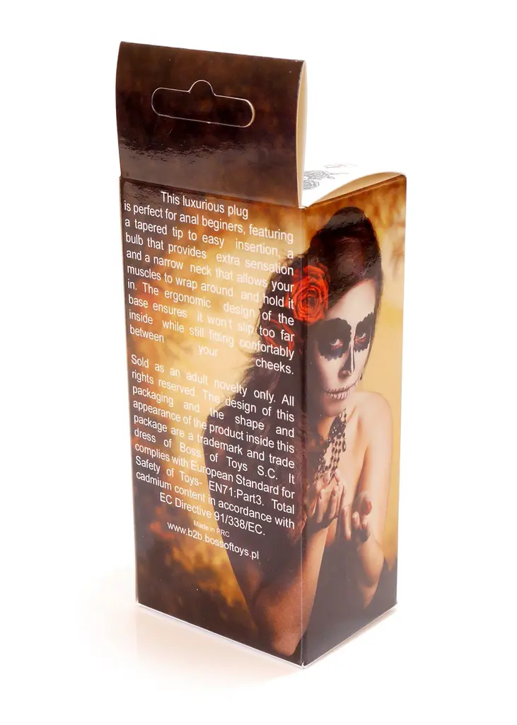 Силиконовая анальная пробка с кристаллом Boss Jewellery Purple Medium Red Diamond 8 см (красный) - фото 11