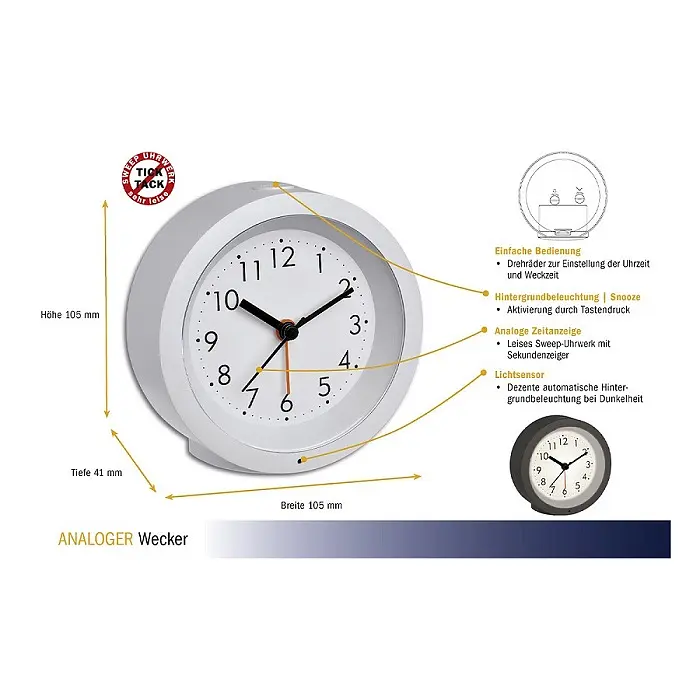 Будильник TFA 60102902 - фото 4