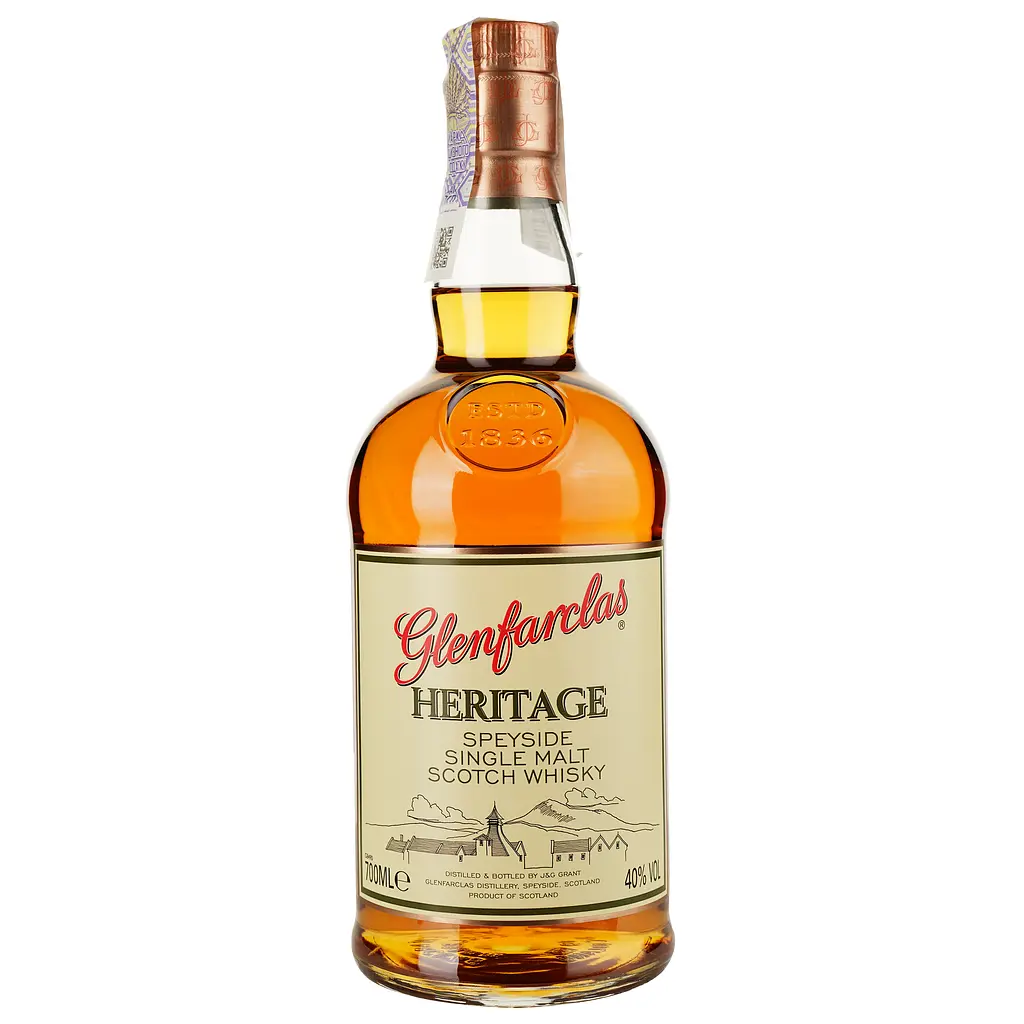 Віскі Glenfarclas Heritage Single Malt Scotch Whisky 40% 0,7 л у тубусі - фото 2