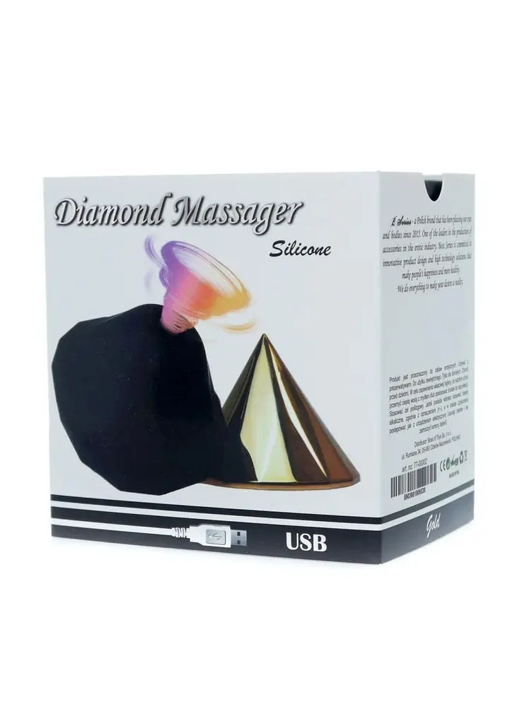 Вакуумний стимулятор клітора B - Series Smart Diamond Air Massager (золотистий) - фото 10