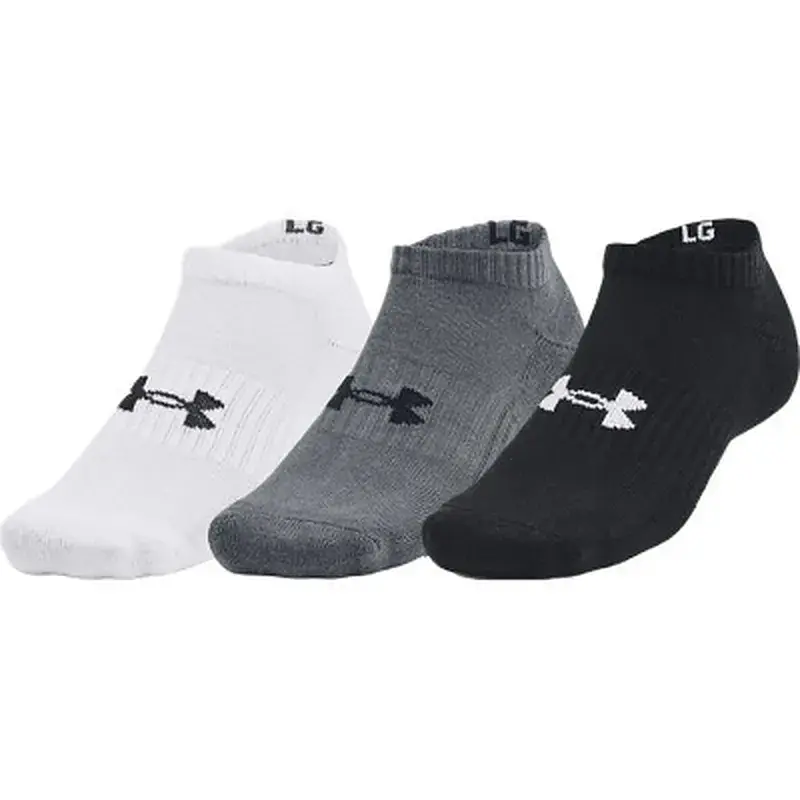 Шкарпетки Under Armour 1363241-003 Core No Show 3 пари Чорний MD (194513943142)