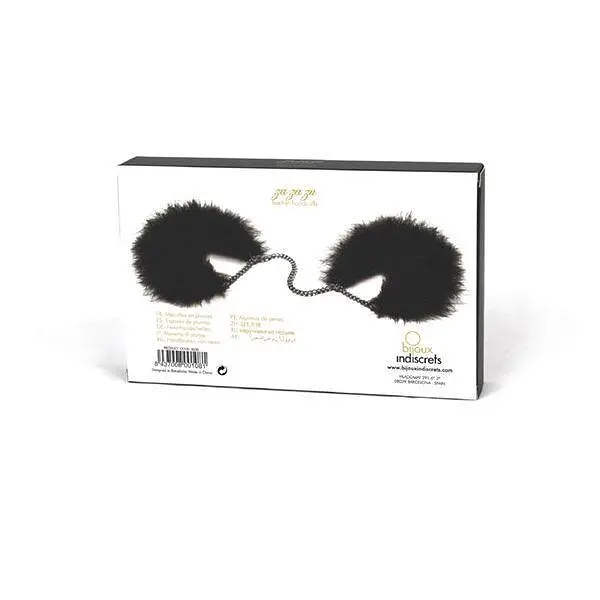 Пушистые наручники Bijoux Indiscrets Za za zu feahter handcuffs, перьевые, подарочная упаковка - фото 5