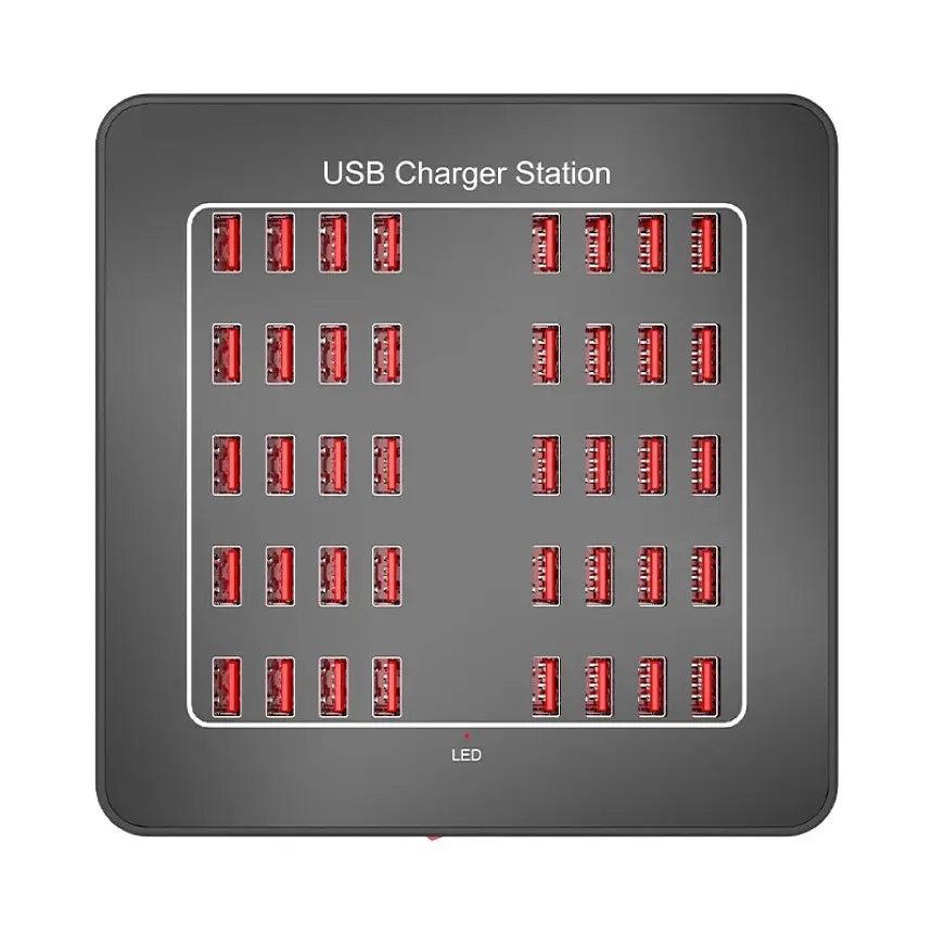 Зарядная станция ILEPO многопортовая на 40 USB портов 200 Вт / сетевое мультизарядное устройство (19014) - фото 2