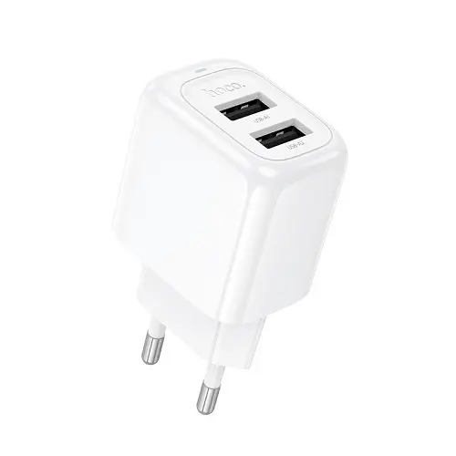 Мережевий зарядний пристрій HOCO CS51A Surplus dual-port charger 2USB/2,4A білий