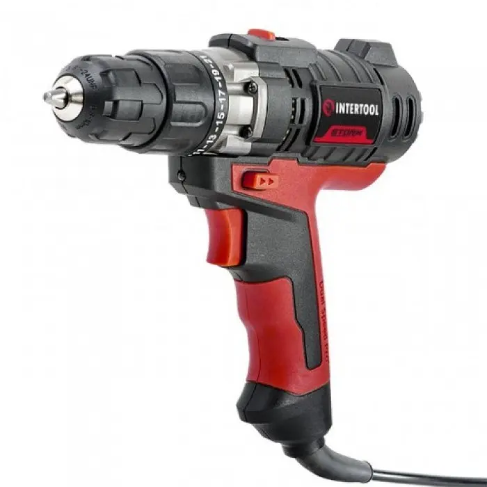 Дрель-шуруповерт электрический 420 Вт 0-500/0-1800 об/мин, 0.8-10 мм 20 Нм INTERTOOL - фото 4