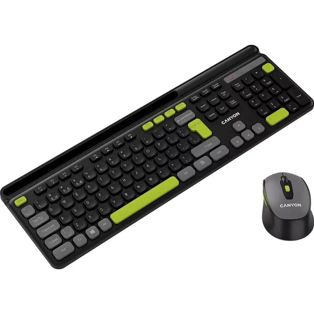 CANYON HSET-W5 EN Keyboard+Mouse AAA+AA Wireless Black - фото 4