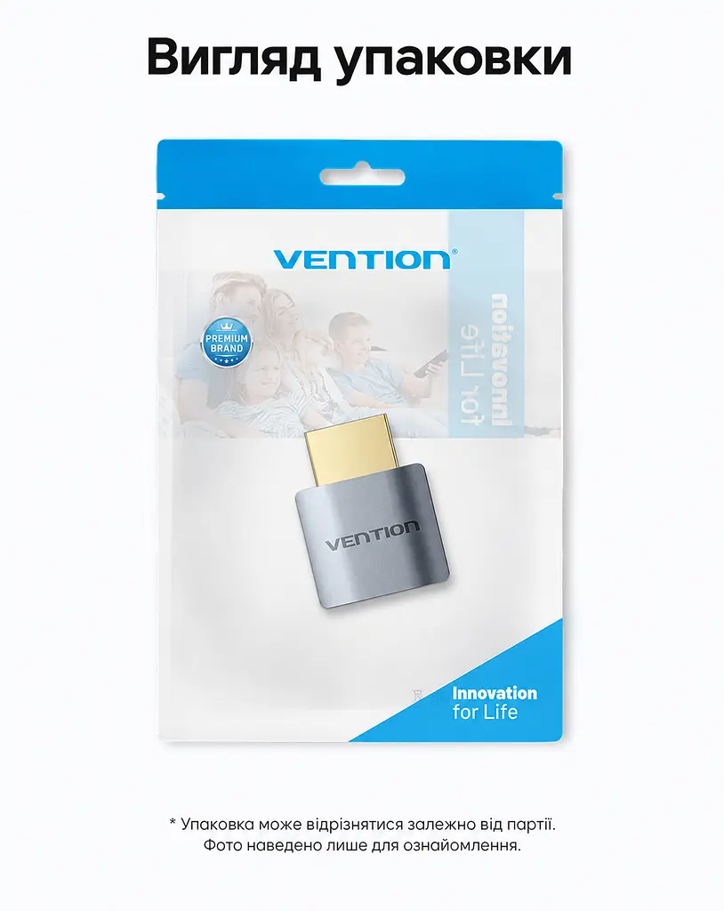 Заглушка-емулятор монітора Vention Dummy Plug штекер HDMI режими 4K 60 Гц / 2K 60 Гц / 1080p 60 Гц не сумісна з відеокартами AMD підключення без драйверів для Windows 7/8/10/11 macOS і Linux сірий корпус (AIXH0) - фото 12