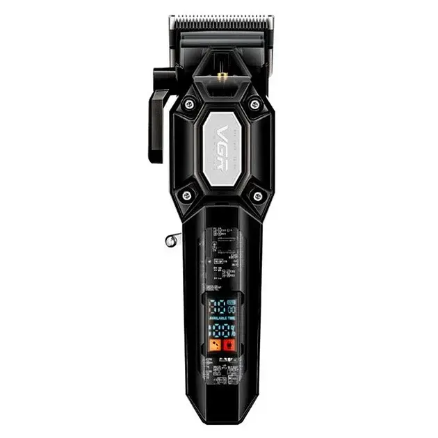Машинка для стриження (clipper) VGR V-600, 6 насадок, LED display, Black - фото 3