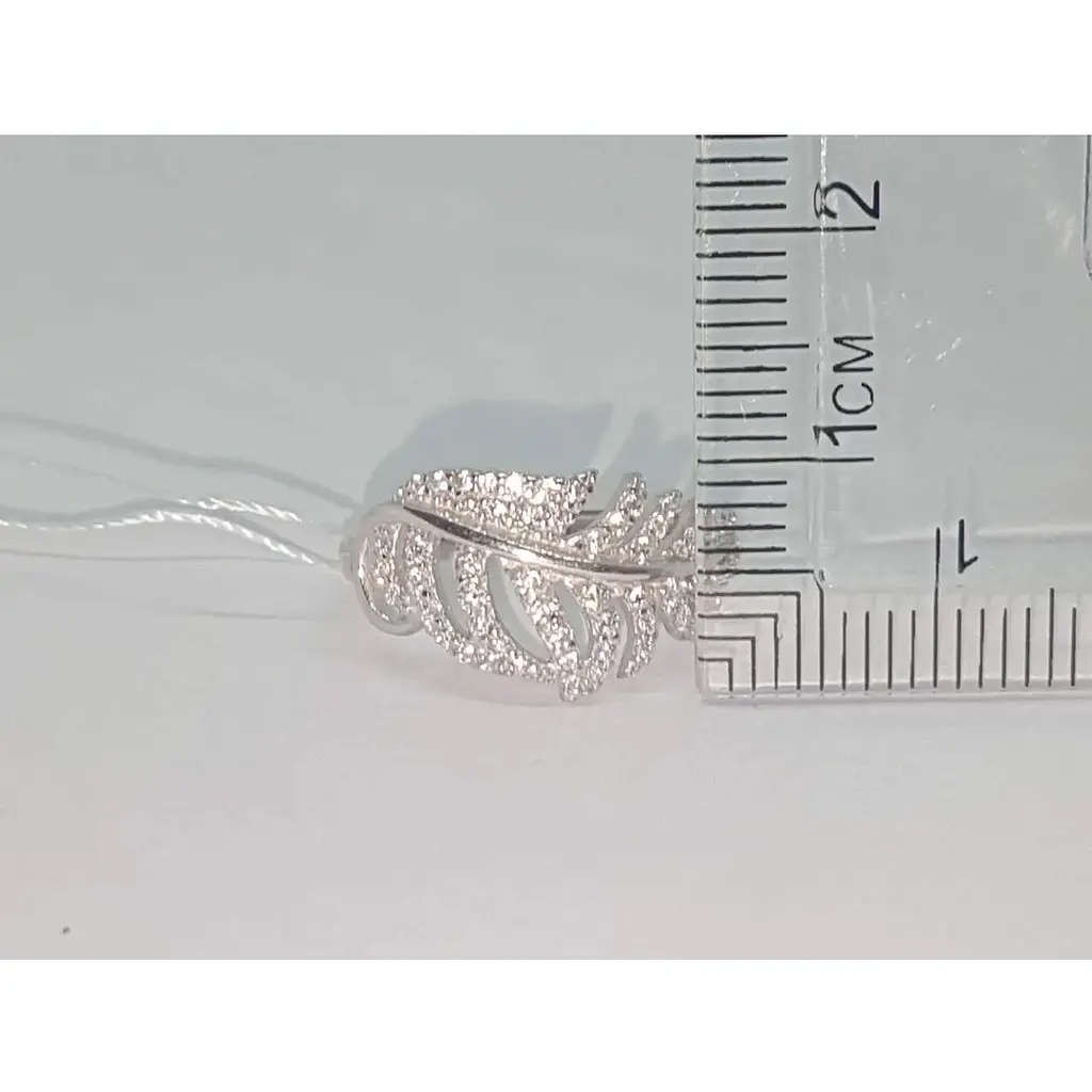 Срібне кільце Імперія золота з фіанітами. Артикул КВ1388С 18,5 - фото 6