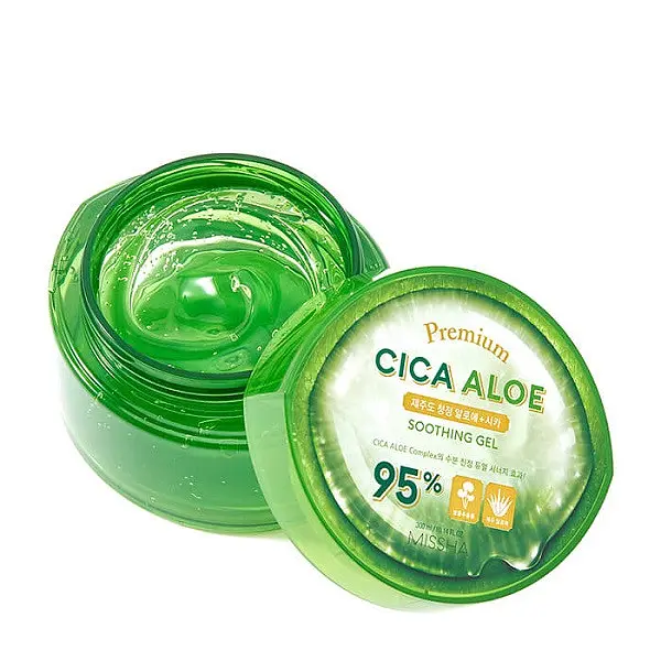 Гель заспокійливий з центеллою і алое вера для тіла Premium Cica Aloe Soothing Gel Missha 300 мл - фото 2