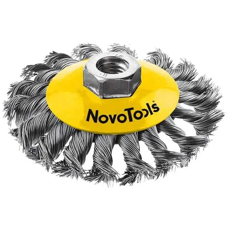 Щітка NovoTools конусоподібна 125мм плетений дріт