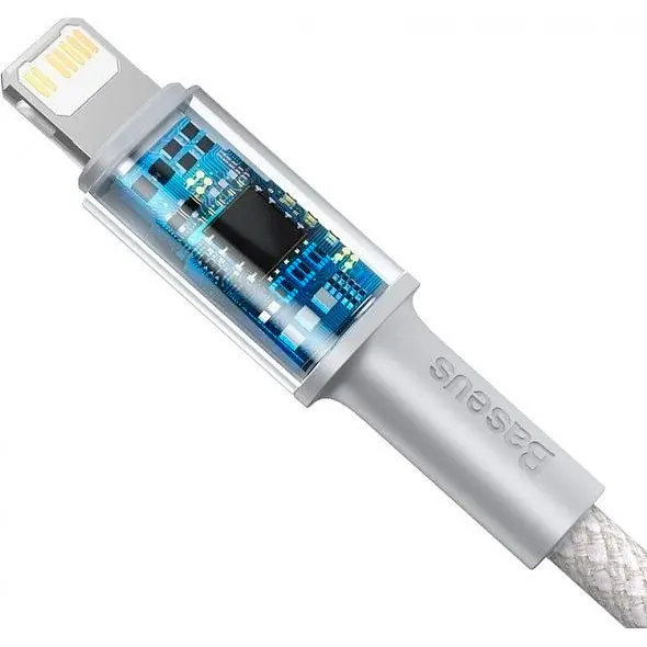Кабель Baseus High Density Braided USB-C to Lightning 1m White (CATLGD-02) [100366] - фото 5