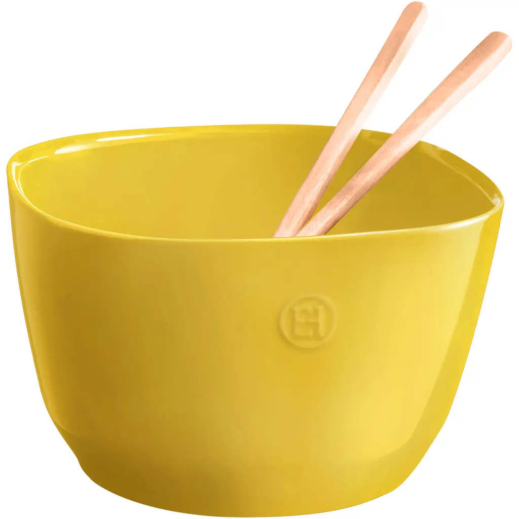 Салатник Emile Henry Tableware 22х22х14 см 3.5 л жовтий (906594) - фото 2