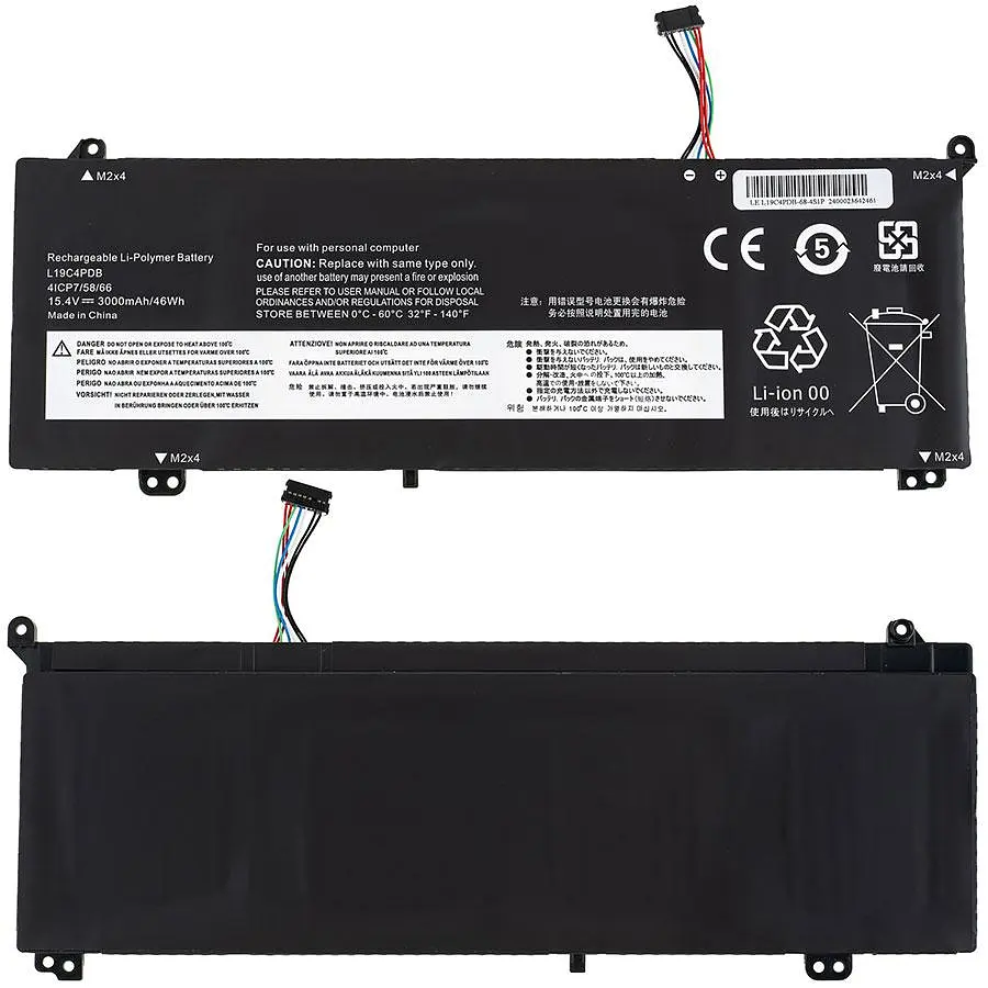 Батарея для ноутбука Lenovo L19C4PDB (ThinkBook 14s Yoga ITL 14 G2 ARE) 15.44V 3000mAh Чорний - фото 2