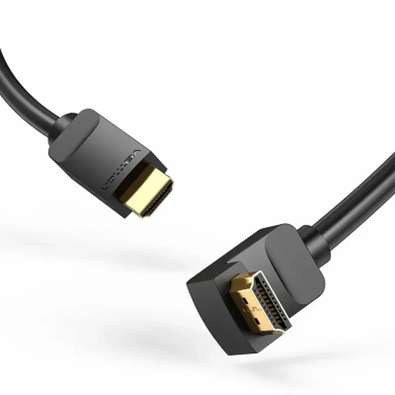 Кабель мультимедійний HDMI M to HDMI M 3.0m 4K60Hz 90° corner black Vention (AAQBI) - фото 4