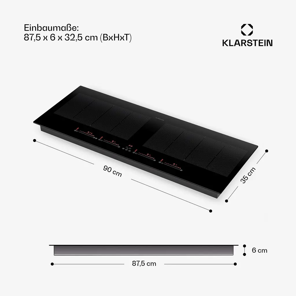Индукционная варочная поверхность Klarstein Masterzone 90 Slim Flex (10045796) - фото 2