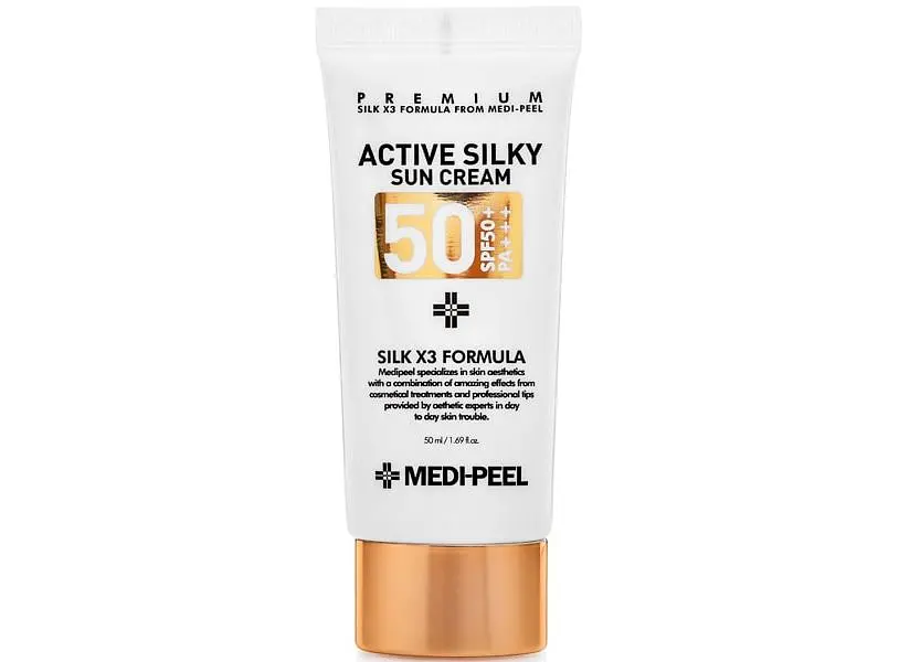 Сонцезахисний крем для обличчя Active Silky Sun Cream (SPF50+ / PA+++) Medi-Peel 50 мл - фото 2