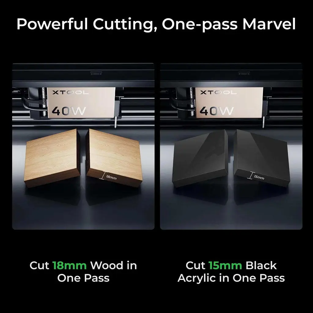 Лазерний гравірувальний верстат 2-в-1 xTool S1 40W All-in-One Kit (S1-AIOB) Black - фото 10