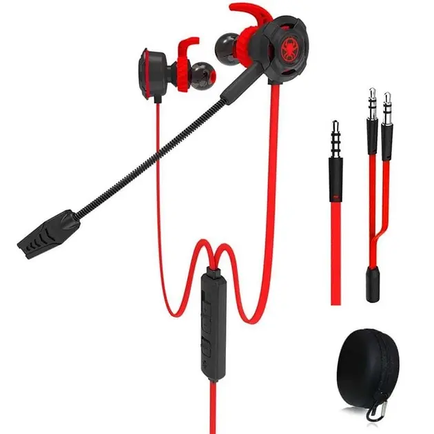 Проводные игровые наушники Plextone G30 для телефона с микрофоном (Красный) - фото 3