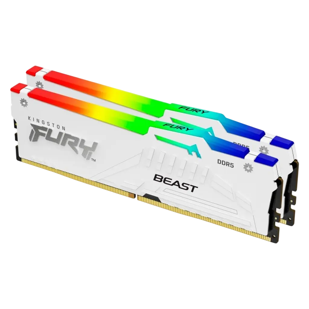 Оперативна пам'ять Kingston Fury 64GB (2x32GB) DDR5 5600 MHz Beast White RGB (ex.HyperX) (KF556C36BWEAK2-64) - фото 2
