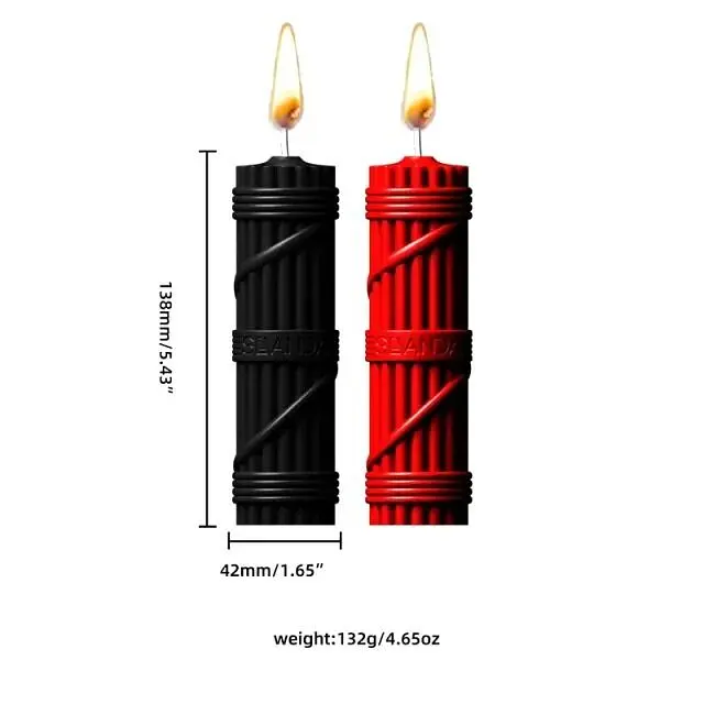 БДСМ-свічки LOCKINK SEVANDA Fetish Drip Candles Set, 2 шт, низькотемпературні, шкребок у комплекті - фото 2