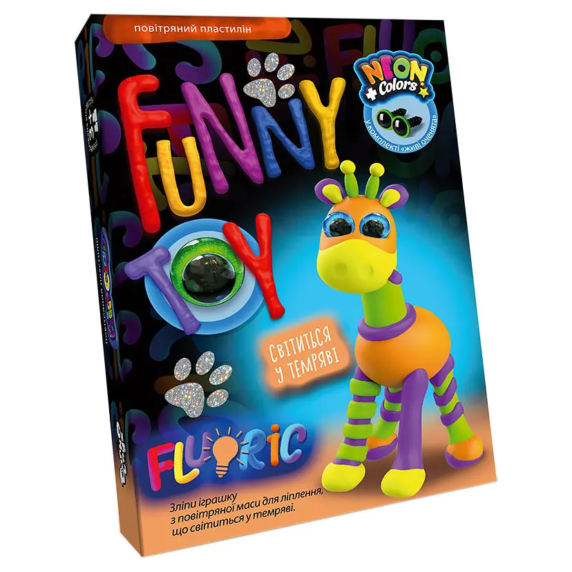 Набор творчества Air Clay Fluoric, 4 цвета, Danko Toys - фото 4
