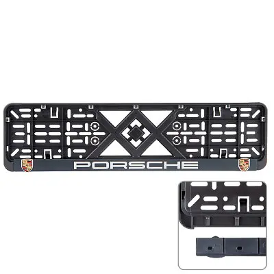 Рамка номера Porsche клямка 3D напис Хромований / Поліпропілен гнучкий морозостійкий - фото 6