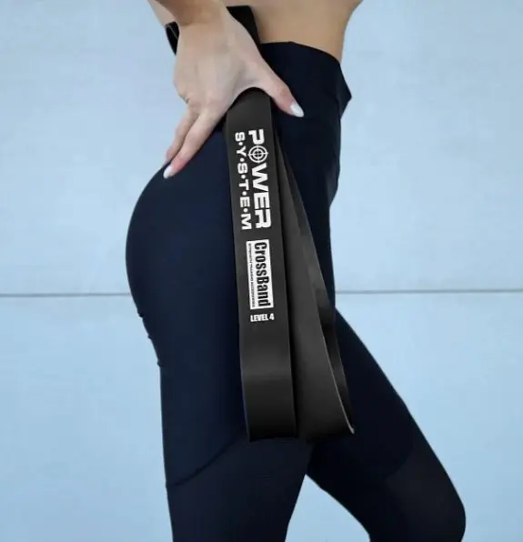 Резинка для фитнеса и кроссфита Power System PS-4055 CrossFit Level 5 Black (сопротивление 25-65 кг) (PS-4055_Black) - фото 7
