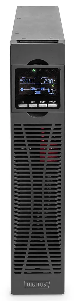Digitus Джерело безперебійного живлення (ДБЖ) Online, 2000VA/2000W, LCD, 8xC13, RJ45, RS232, USB, Rack/Tower - фото 3