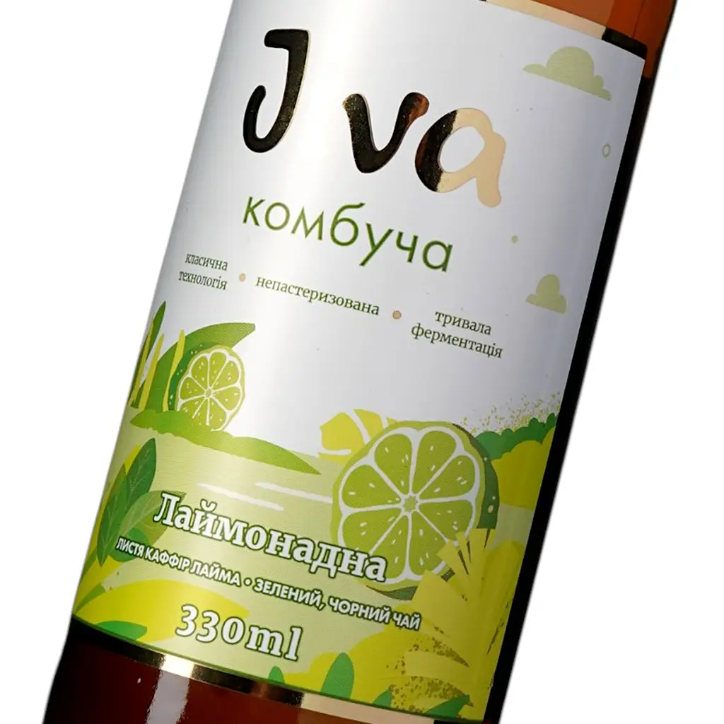 Напій Jiva Комбуча Лаймонадна з настоєм листя каффір лайму 330 мл (886247) - фото 5