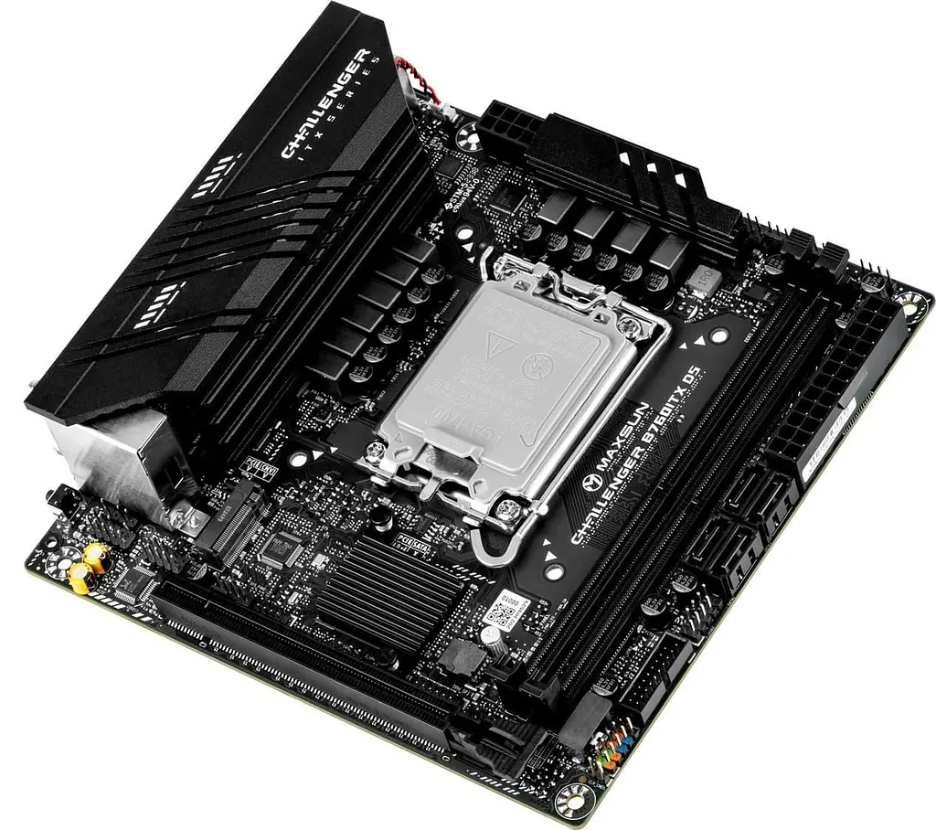 Материнська плата MAXSUN Terminator B760ITX D5 (MS-CHALLENGER B760ITX D5) (Socket 1700, Intel B760, Mini-ITX) - фото 4