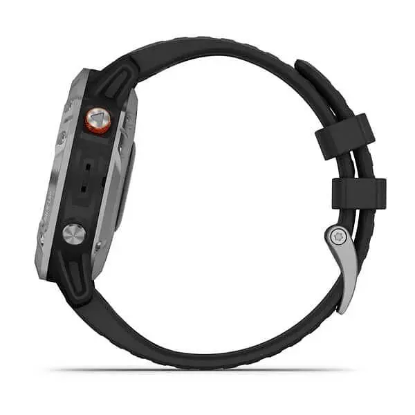 Смарт-годинник Garmin Fenix 6 Solar Silver with black band (010-02410-00) - фото 8