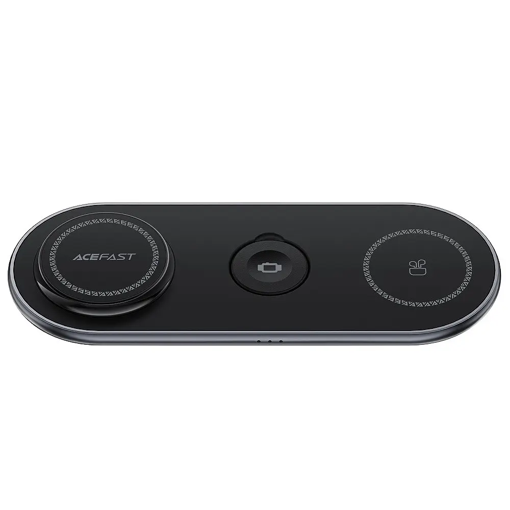 Беспроводное мультизарядное устройство ACEFAST E19 Qi2 desktop 3-in-1 wireless charging holder черный - фото 3