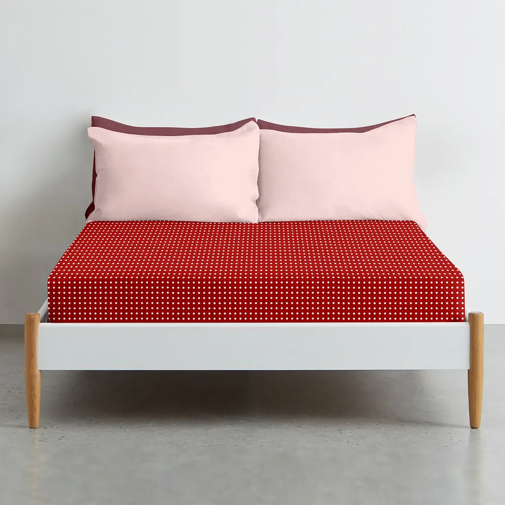 Простирадло на резинці для коляски та люльки Cosas Red Dots 40х80х5 см (DropRed-4009_FittedStroller_40х80) - фото 3