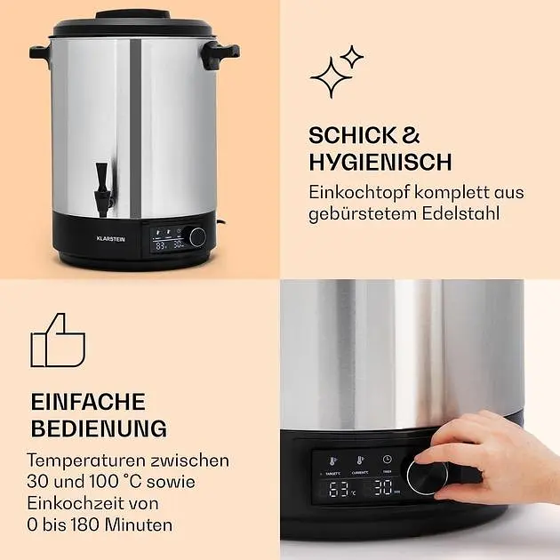 Стерилизатор машина для консервирования Klarstein Abbey 40 (10041839) - фото 4