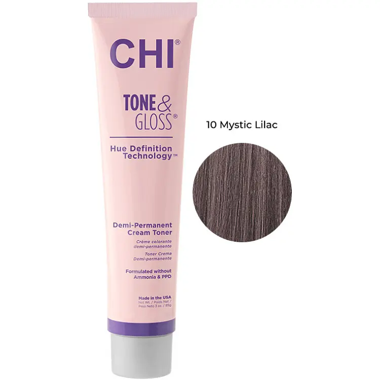 Тонер для волосся CHI Tone&Gloss Mystic Lilac кремовий безаміачний 85 г - фото 2