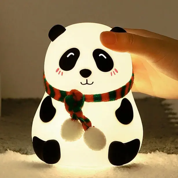 Дитячий силіконовий нічник Панда Panda Silicone Lamp LJC-142-A акумуляторний світильник іграшка для сну - фото 8