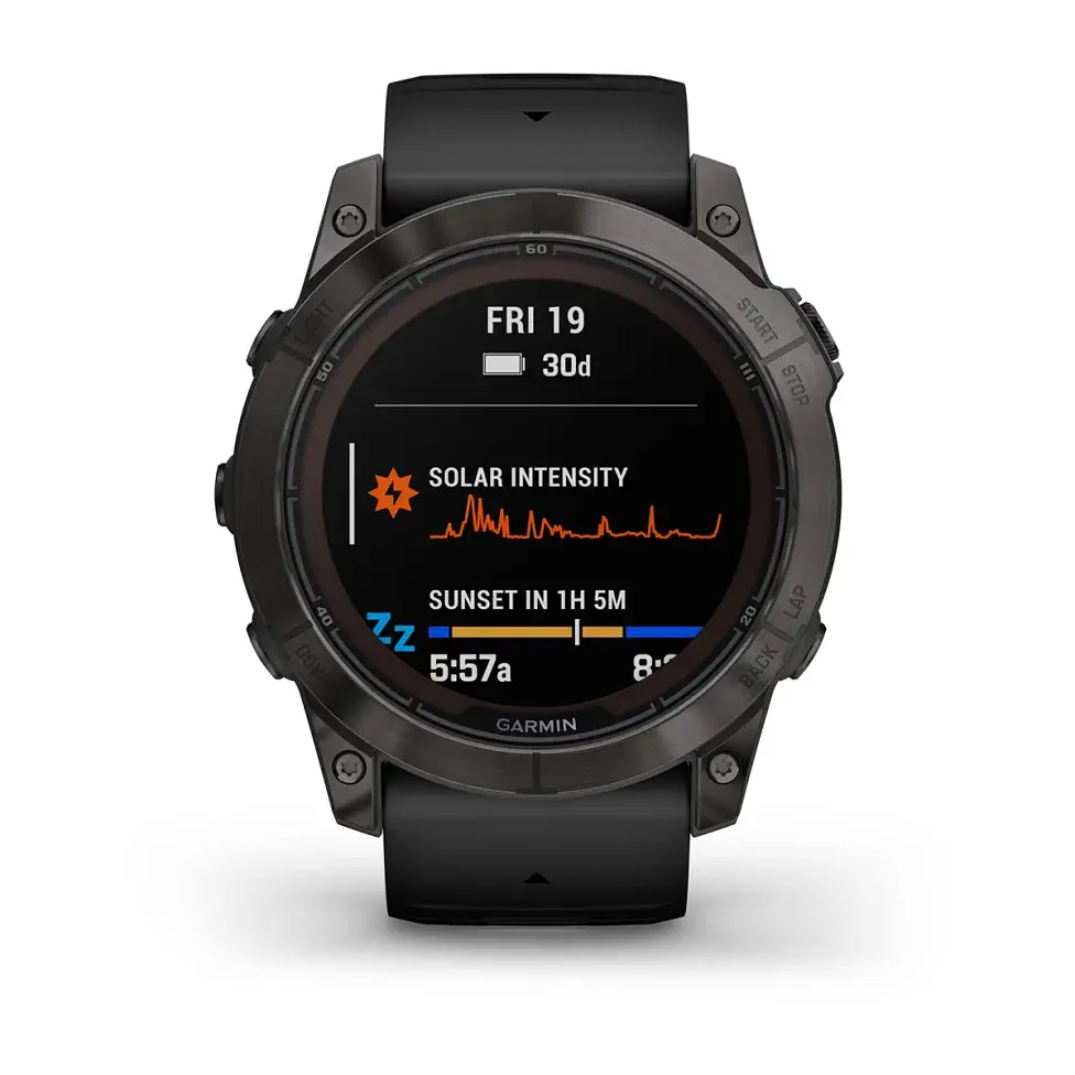 Смарт-годинник Garmin Fenix 7X Pro Sapphire Solar Edition Carbon Gray DLC Titanium with Black Band [010-02778-10] [86520] - фото 3