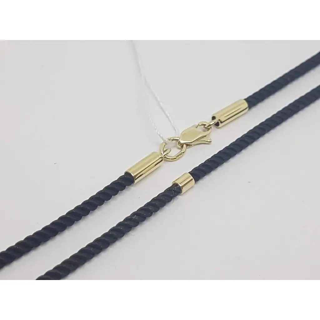 Ювелирный шнурок из текстиля Tango с золотыми вставками. 950086М 500, 50 - фото 2