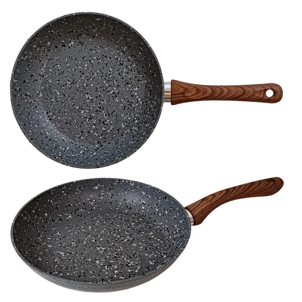 Сковорода универсальная Gusto GRANITE 28 см серая GT-2109-28 - фото 2