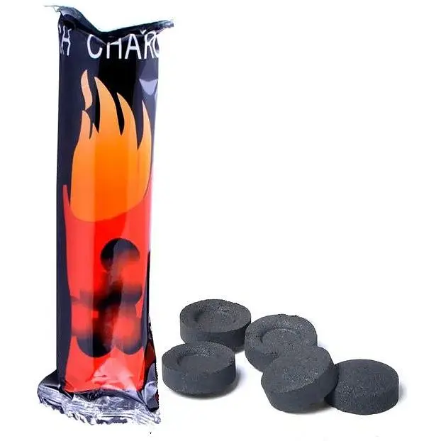 Уголь FLASH CHARCOAL для кальяна кокосовый №C-2 таблетка 30мм 10 шт (10528) - фото 2