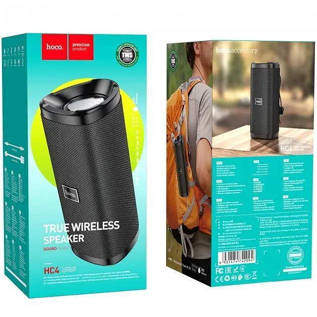 Портативна акустика Hoco Portable Speaker HC4 Bella (Black) [68025] - фото 3