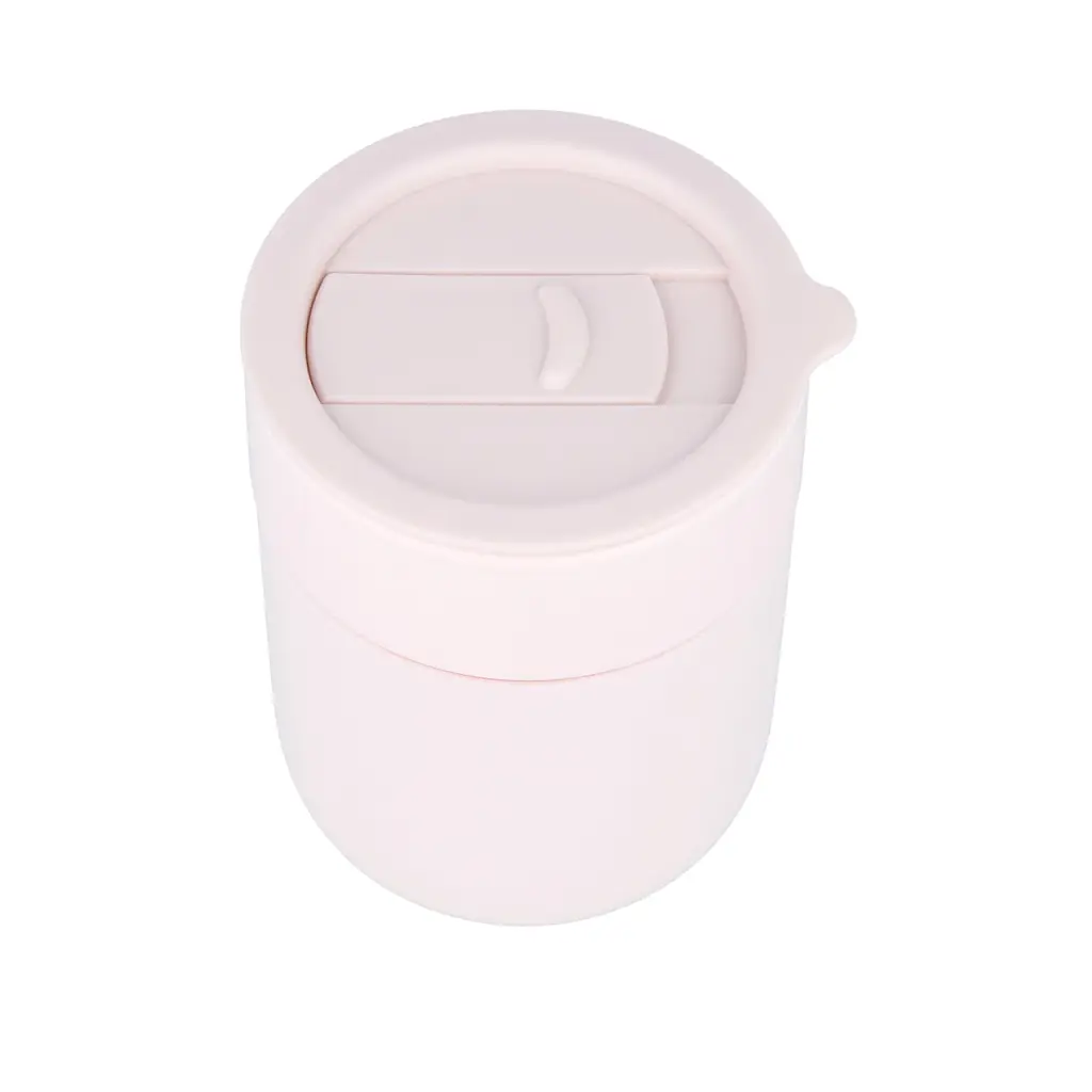 Кофейные чашки 295 мл с крышками OldBro Cute Travel Mugs с защитным силиконовым чехлом Pink - фото 3