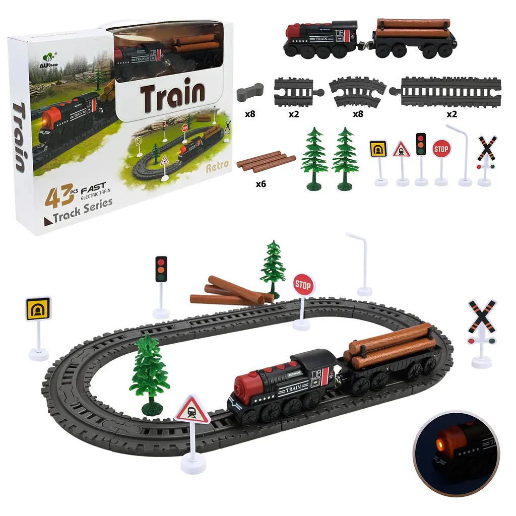 Електрична залізниця Track Series з локомотивом та аксесуарами (AU6888)