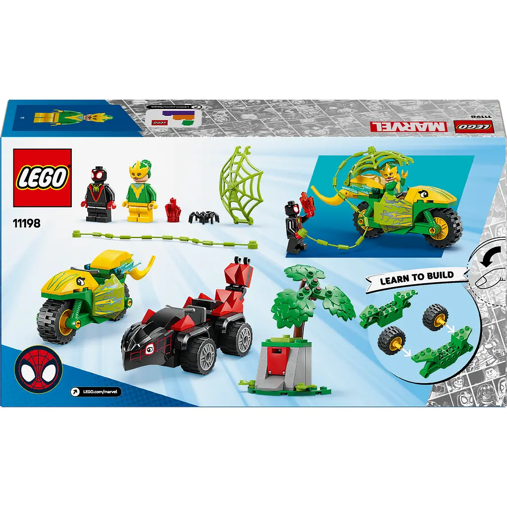 Конструктор LEGO Marvel Гонки на электромобилях с динозаврами, 124 детали (11198) - фото 2