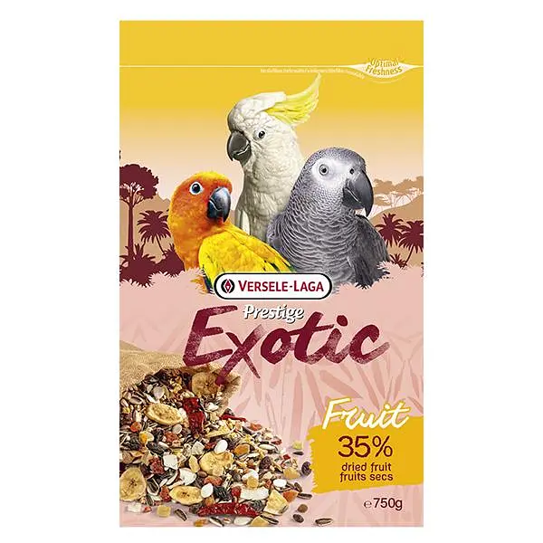 Додатковий корм для папуг Versele-Laga Prestige Premium Parrots Exotic Fruit Mix екзотичні фрукти 750 г (421963)