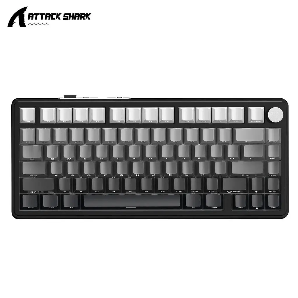 Бездротова клавіатура ATTACK Shark X85 Grey 75% | RGB підсвітка | бокове гравіювання - фото 9