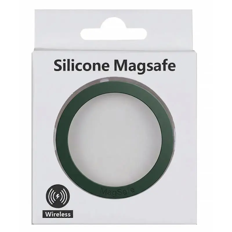 Металлическое кільце Silicone Magnetic Dark Green - фото 2